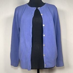 Vintage Jack Scotland Cardigan 100% Cashmere Women’s Blue Periwinkle Medium